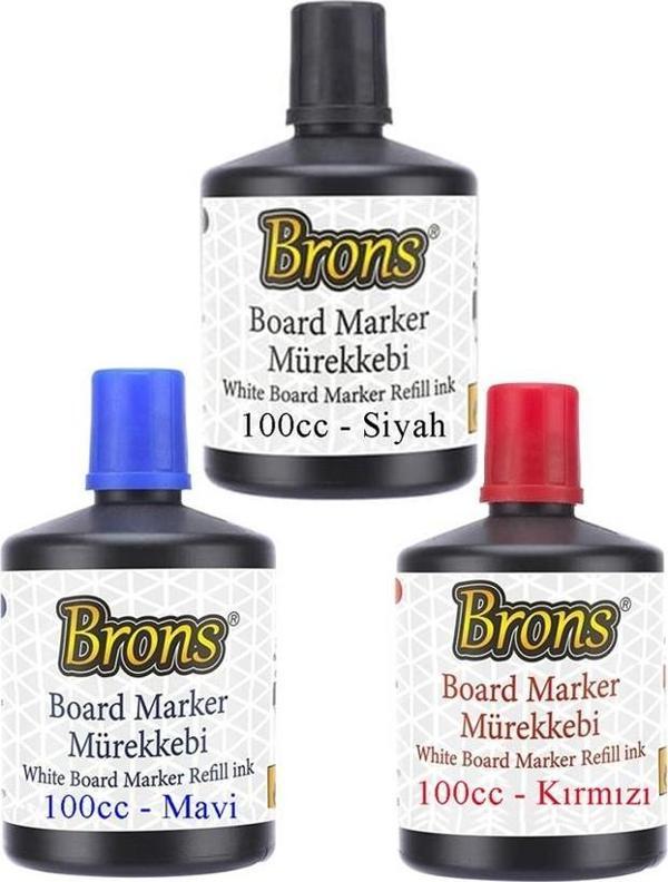 Siyah Mavi Kırmızı Yazı Tahta Kalem Mürekkebi 100ml 1 Adet Brons Tahta Kalemi Mürekkebi Kolay Silinebilir 100gr Okul - Image 1