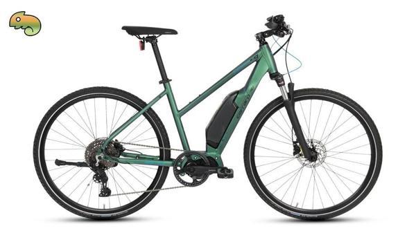 CARRARO E-SPORTIVE 6.7 KADIN ŞEHİR BİSİKLETİ 480H HD 28 JANT 9 V HD MAT MAVİ YEŞİL BUKALEMUN SİYAH B - Image 1