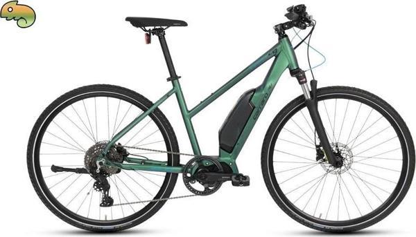 CARRARO E-SPORTIVE 6.7 KADIN ŞEHİR BİSİKLETİ 480H HD 28 JANT 9 V HD MAT MAVİ YEŞİL BUKALEMUN SİYAH B - Image 1