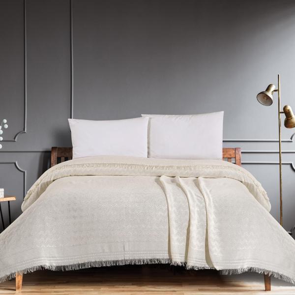 Schafer Home Zuma Çift Kişilik Pike 200x220 Cm-Krem - Image 1