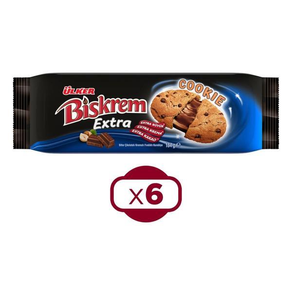 Ülker Biskrem Extra Cookie 184 Gr x 6 Adet - Image 1