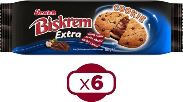 Ülker Biskrem Extra Cookie 184 Gr x 6 Adet - Image 1