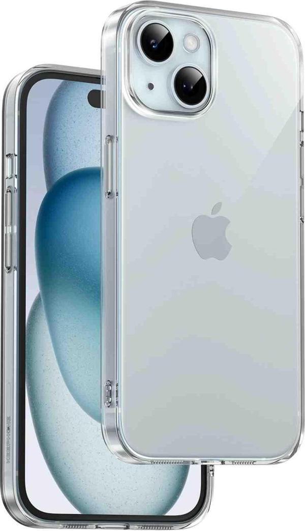 Fuchsia iPhone 15 Crystal Şeffaf Slim Kılıf - Image 1