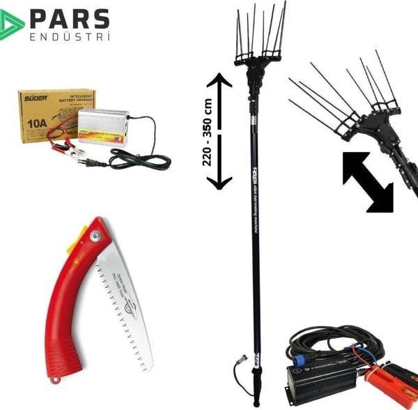 Pars Olive Premium Akülü Zeytin Hasat Makinası + Şarj Cihazi + Testere - Image 1