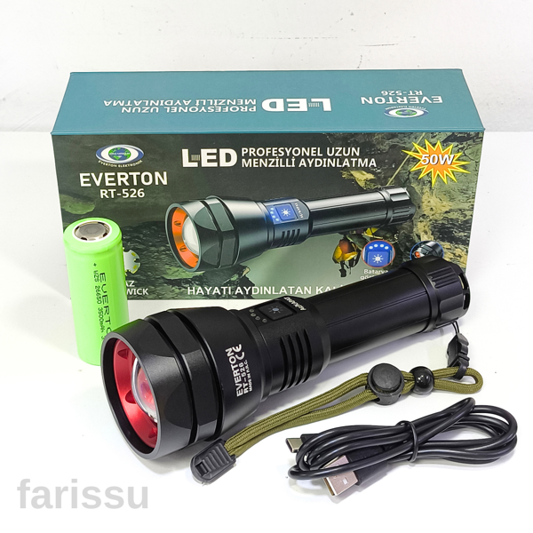 Profesyonel LED El Feneri - 50W Güç, 1000 Lümen Aydınlatma RT-526 - Image 1