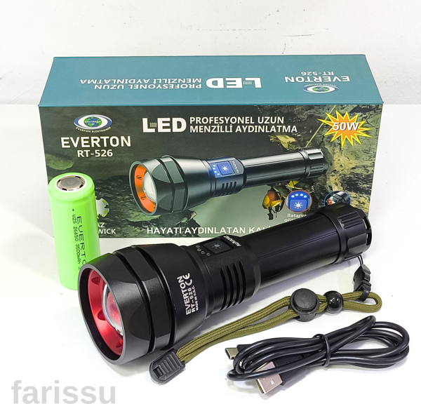 Profesyonel LED El Feneri - 50W Güç, 1000 Lümen Aydınlatma RT-526 - Image 1