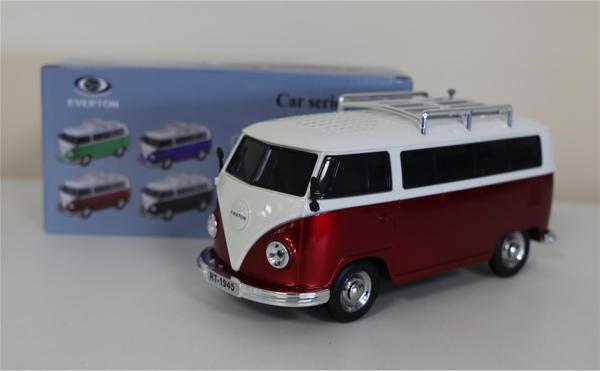 EVERTON RT-1945 Kırmızı Arabalı  Bluetooth Fm-Usb-Tf-Aux Şarjlı Nostaljik Radyo - Image 1