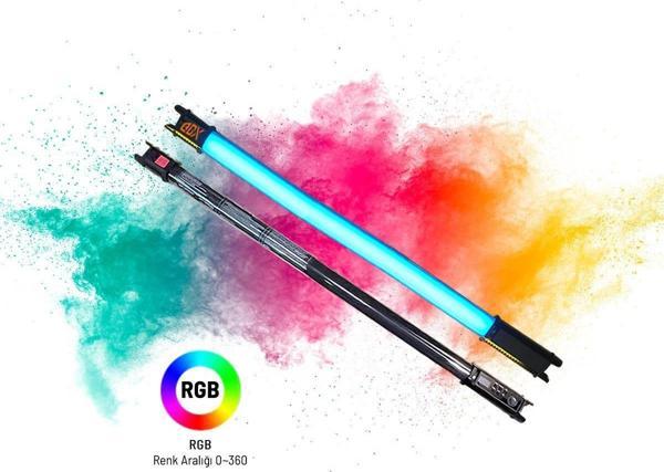 Gdx TB-60 RGB 30W Youtube Canlı Yayın Arka Plan Renkli Dolgu Işığı Led Tüp Işık (Uzunluk: 60 cm) - Image 1