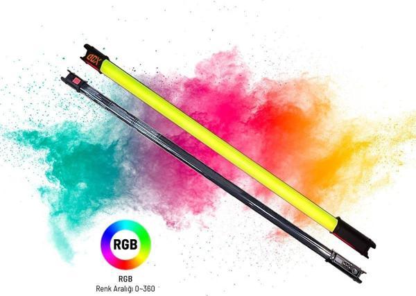 Gdx TB-80 RGB 45W Youtube Canlı Yayın Arka Plan Renkli Dolgu Işığı Led Tüp Işık (Uzunluk: 80 cm) - Image 1