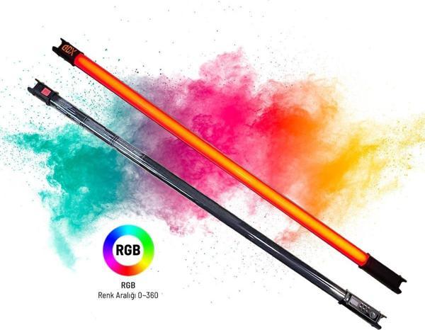 Gdx TB-100 RGB 45W Youtube Canlı Yayın Arka Plan Renkli Dolgu Işığı Led Tüp Işık (Uzunluk: 100 cm) - Image 1