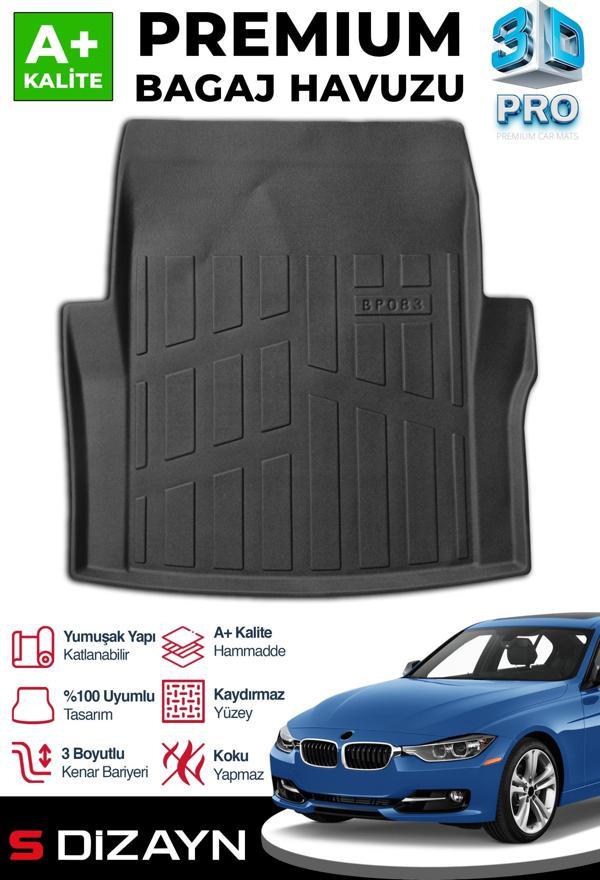 S-Dizayn Bmw 3 Serisi F30 3D Pro Bagaj Havuzu 2012-2019 A+ Kalite - Image 1