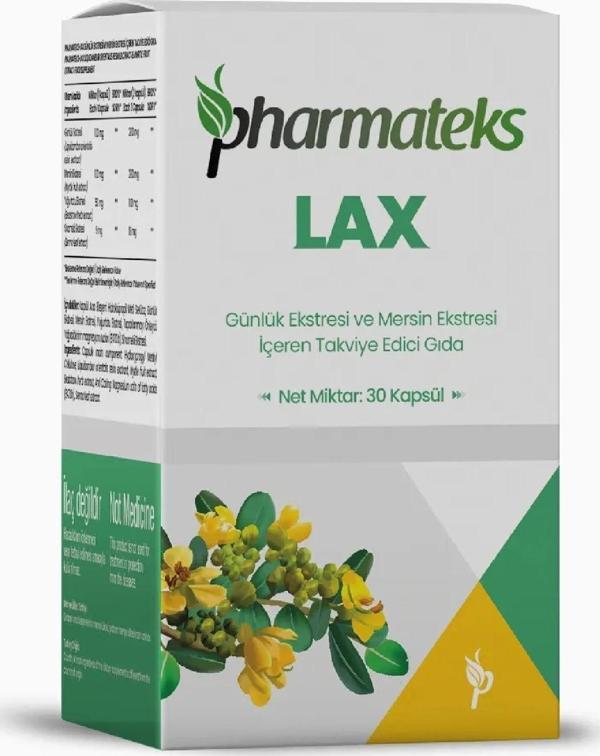 LAX Günlük Ekstresi ve Mersin Ekstresi İçeren 30 Kapsül, Pharmateks - Image 1
