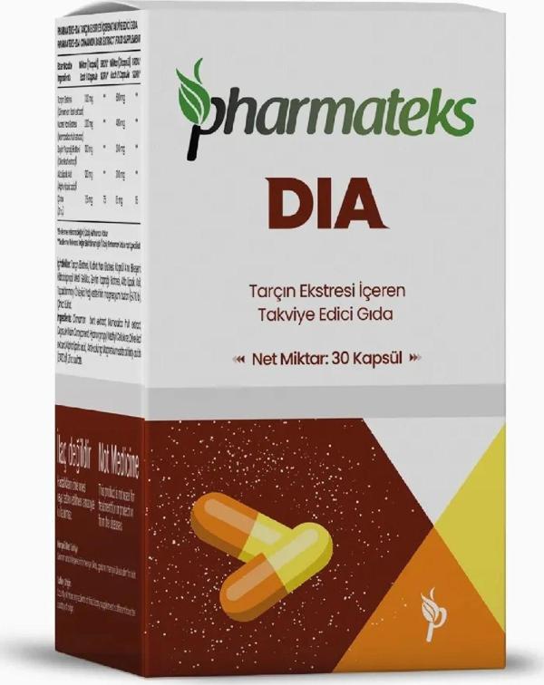 DIA Tarçın Ekstresi İçeren 30 Kapsül, Pharmateks - Image 1