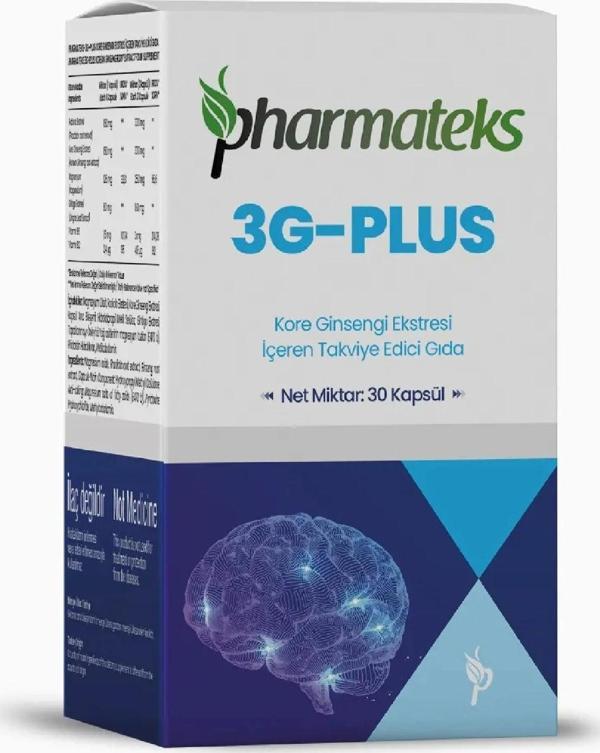 3G Plus 30 Kapsül Kore Ginsengi Ekstresi, Pharmateks - Image 1