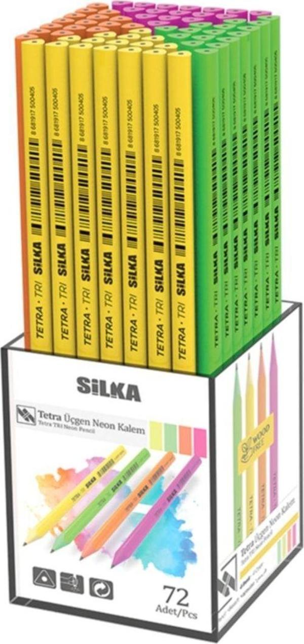 Silka Kaly Kurşun Kalem Neon 4 Renk 72 Adet - Image 1