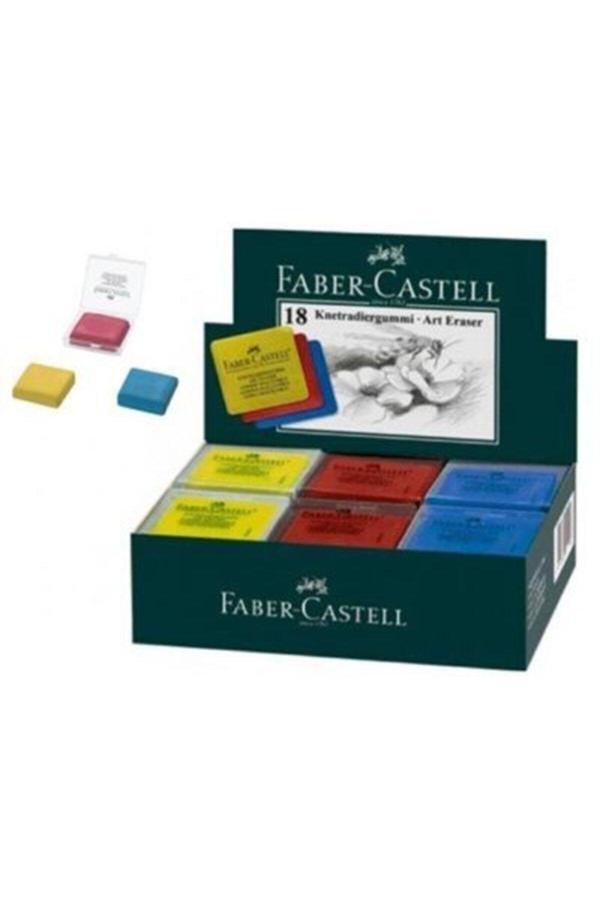 Faber Castell Hamur Silgi Kutulu Renkli 18'Li Paket - Image 1