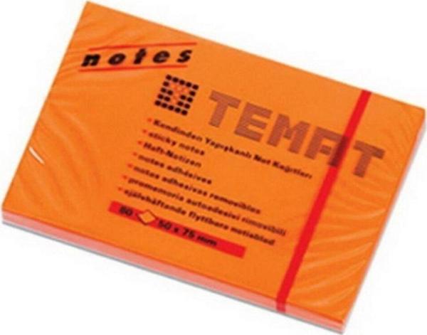 Temat ( 50 * 75 Mm ) Not Kağıdı 80 Yaprak Fos Turuncu - Image 1