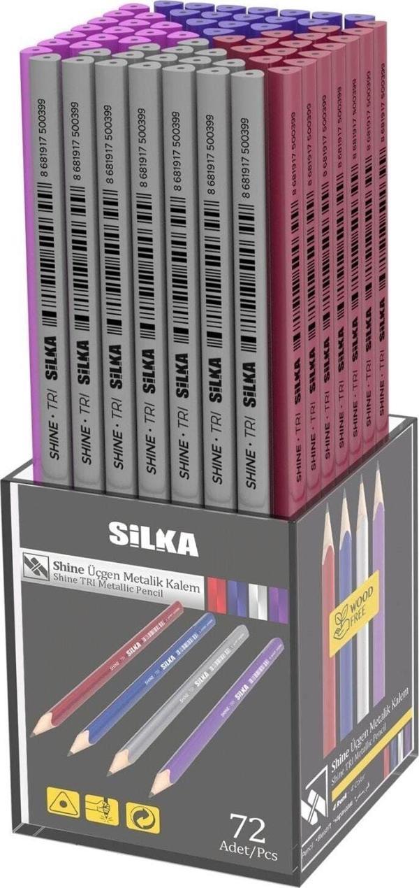 Silka 72’Li Shıne Üçgen Metalik Kurşun Kalem - Image 1