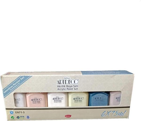 Artdeco 6X75Ml Akrilik Boya İskkampuskirtasiyeminav Renkleri Set - Image 1