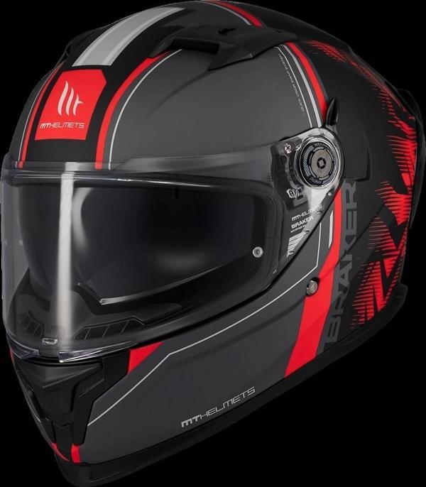 KASK MT BRAKER SV CHARM B5 MAT KIRMIZI - Image 1