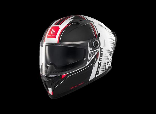KASK MT BRAKER SV CHARM A1 MAT SİYAH/BEYAZ - Image 1