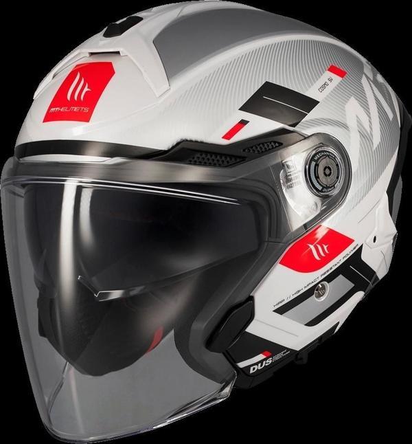 KASK MT COSMO SV Silence A2 Gloss GÜMÜŞ GÖZLÜKLÜ - Image 1