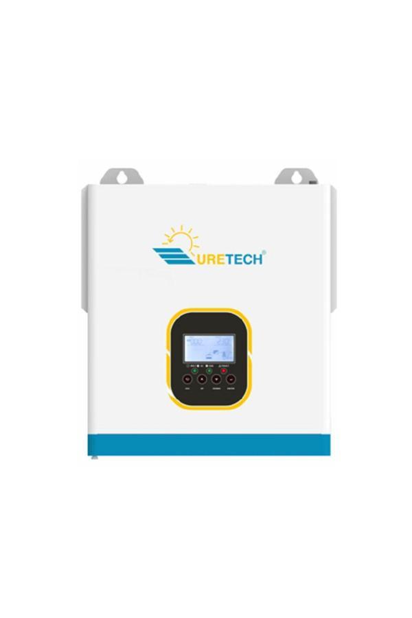 Uretech 3Kva 3Kw 3500 Watt Tam Sinüs Akıllı 100A Mppt (30-450Vdc) 24Vdc-230Vac İnverter - Image 1