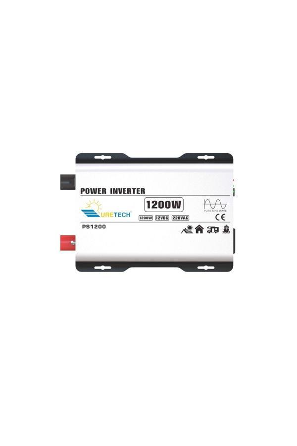 Uretech 1000 Watt 12V Tam Sinüs Inverter 1200 W 12V-220V Invertör - Image 1