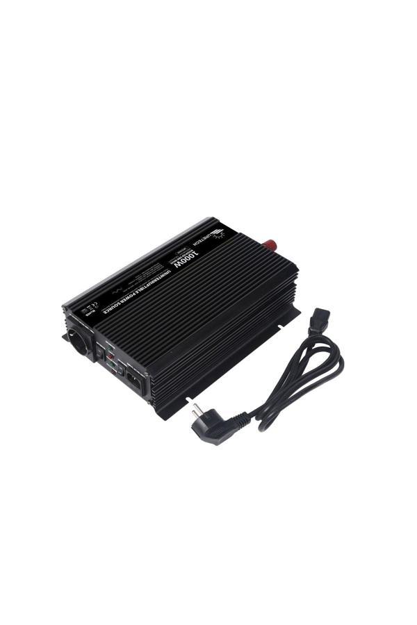 Uretech 1000 W Watt 12 V Volt Modifiye Sinüs Akü Şarjlı Ups İnverter 12Vdc-220Vac İnvertör - Image 1