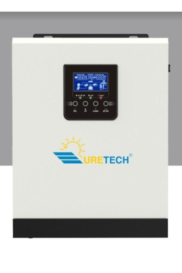 Uretech 1Kva 1Kw 1000 Watt Tam Sinüs Akıllı 40 Amper Mppt Inverter 12V-220V Invertör - Image 1