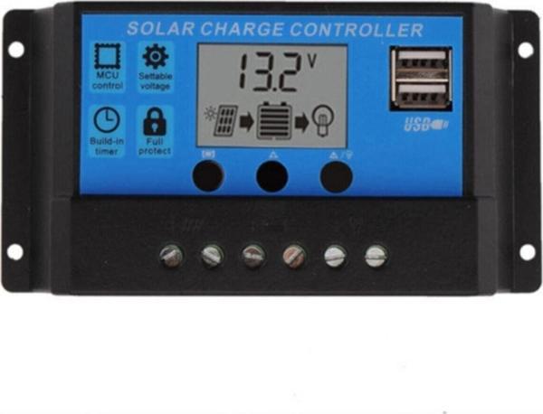 Uretech 20A - 12/24V Solar Şarj Kontrol (Regülatörü) 2 Li Usb Çıkışlı - Image 1