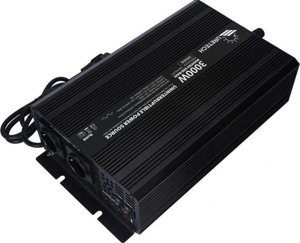 Uretech 3000 W Watt 12 V Volt Modifiye Sinüs Akü Şarjlı Ups İnverter 12Vdc-220Vac İnvertör - Image 1