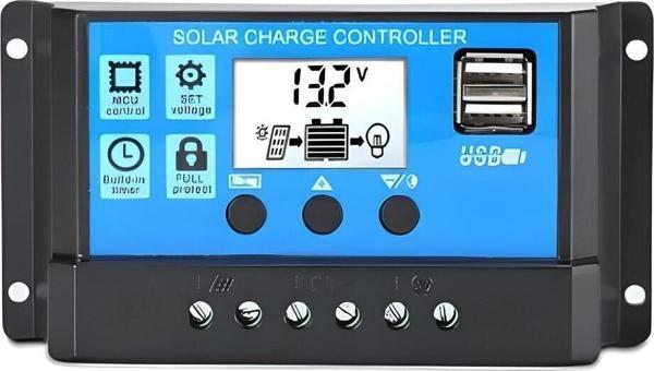 Uretech 20 A Amper Şarj Kontrol Cihazı 12/24V 20 Ah 2'Li Usb'Li - Image 1