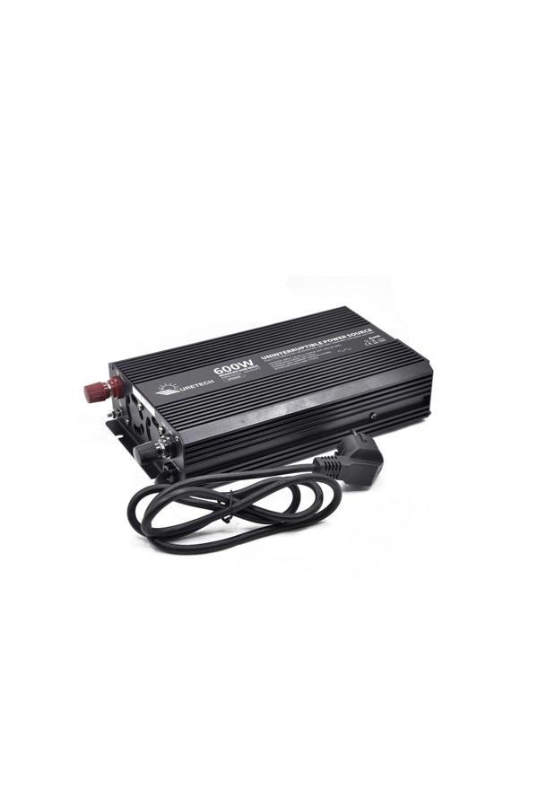 Uretech 600 W Watt 12 V Volt Modifiye Sinüs Akü Şarjlı Ups İnverter 12Vdc-220Vac İnvertör - Image 1