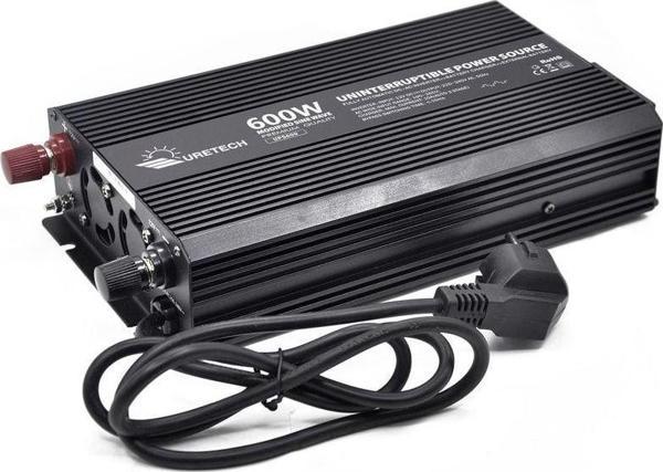 Uretech 600 W Watt 12 V Volt Modifiye Sinüs Akü Şarjlı Ups İnverter 12Vdc-220Vac İnvertör - Image 1