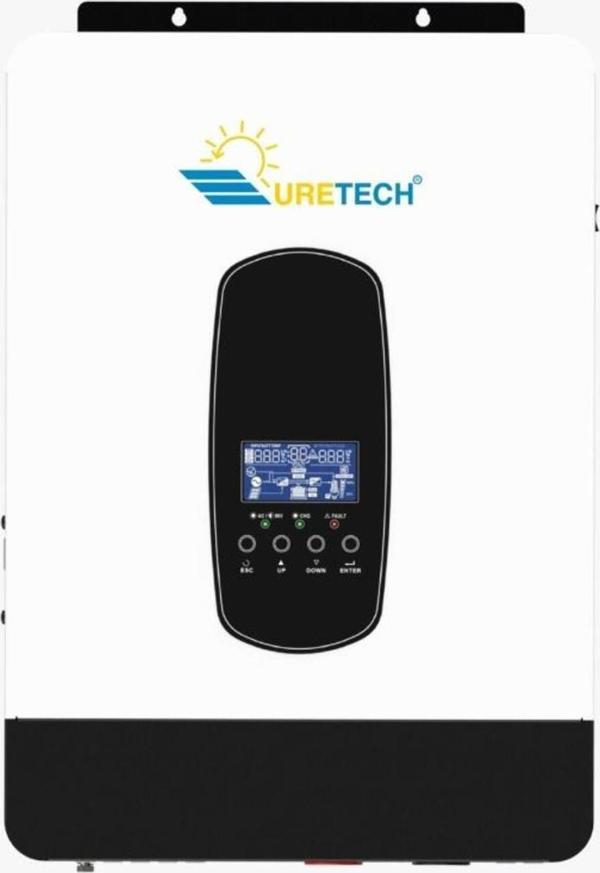 Uretech 7Kva 6.2Kw 6200 W Watt Tam Sinüs Akıllı Mppt 110A H.V. 55-450V Inverter 48Vdc-6,2Kw 220Vac I - Image 1