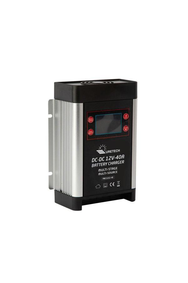 Uretech Dc-Dc Akü Şarj Cihazı 12V 40 A Amper Güneş Paneli Ve Alternatörden Yaşam Aküsü Şarjı - Image 1