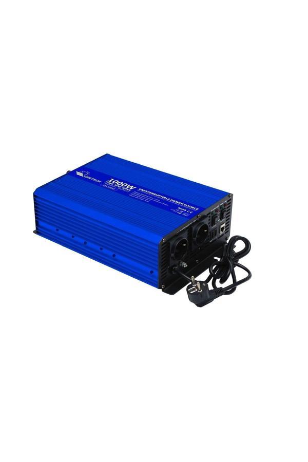Uretech 1000 W Watt 12V Tam Sinüs Akıllı Ups Şarjlı Inverter - Image 1