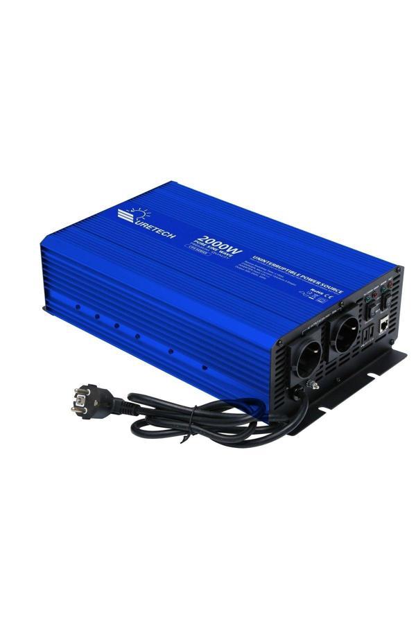 Uretech 2000 W Watt 12V Tam Sinüs Akıllı Ups Şarjlı Inverter - Image 1