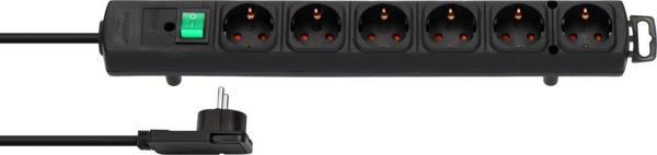 Brennenstuhl Comfort-Line Plus 6 Soketli Güç Şeridi Anahtarlı 2m Kablo Siyah - Image 1