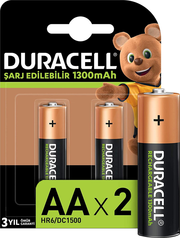DURACELL KALEM PİL 1300 mah.ŞARJLI ( 2 Lİ BLS) - Image 1