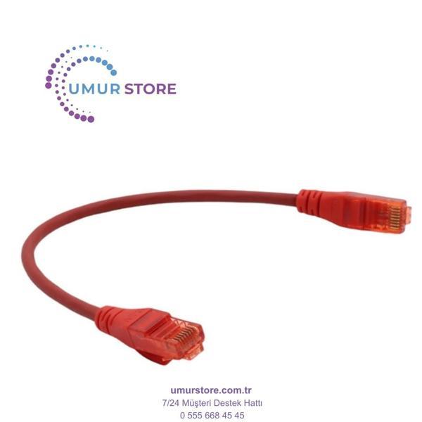 Patch Cord Utp Cat6 0.25 mt Red (10'lu Paket) - Image 1