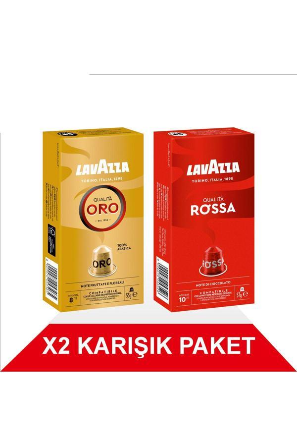 Qualità Oro 55gr + Qualità Rossa 57gr Nespresso® Uyumlu Alüminyum Kapsül 2'Li Paket - Image 1