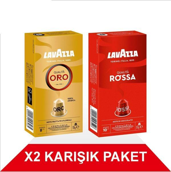 Qualità Oro 55gr + Qualità Rossa 57gr Nespresso® Uyumlu Alüminyum Kapsül 2'Li Paket - Image 1