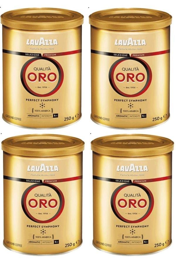 Qualita Oro Filtre Kahve Teneke Kutu Dörtlü Set (250 GR x 4=1 kg) Orijinal - Image 1