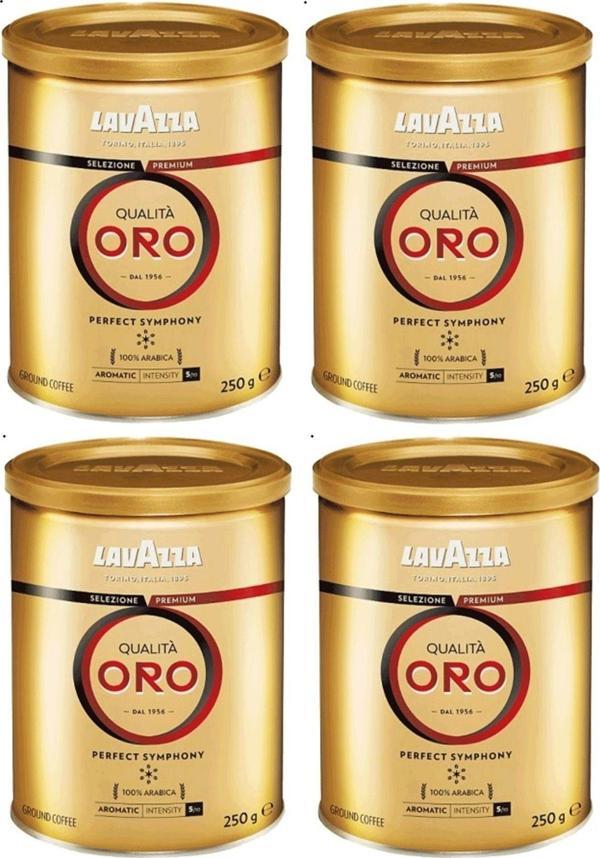 Qualita Oro Filtre Kahve Teneke Kutu Dörtlü Set (250 GR x 4=1 kg) Orijinal - Image 1