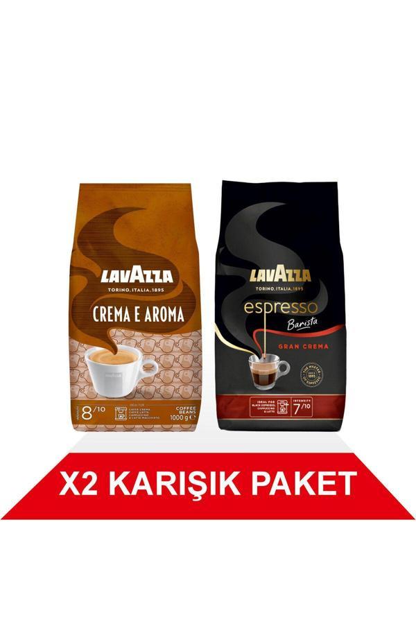 Crema E Aroma + Espresso Barista Gran Crema Çekirdek Kahve (1000gr) 2'Li Paket - Image 1