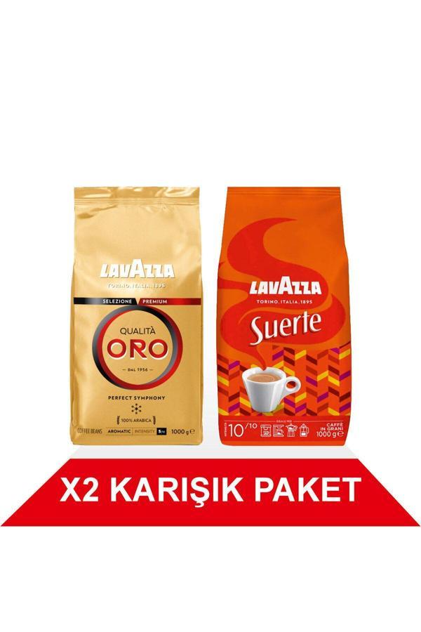 Qualità Oro + Suerte Çekirdek Kahve (1000gr) 2'Li Paket - Image 1