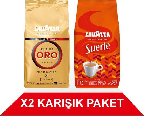 Qualità Oro + Suerte Çekirdek Kahve (1000gr) 2'Li Paket - Image 1