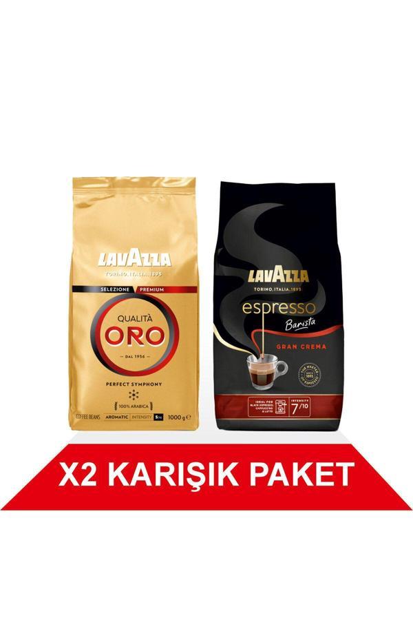 Qualità Oro + Espresso Barista Gran Crema Çekirdek Kahve (1000gr) 2'Li Paket - Image 1